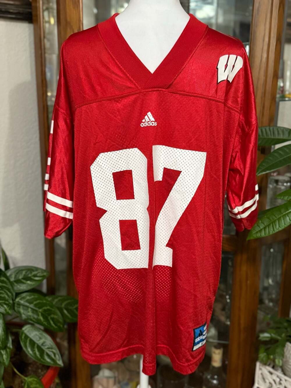 Vintage Adidas University of Wisconsin Badgers #87 Football Jersey Size Medium